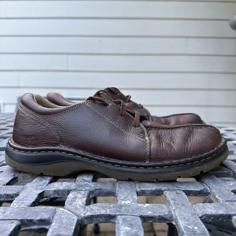 DR. MARTENS 11232 Brown Leather Lace Up Shoes Mens Size 11‎ Oxford Split Toe Y2K
